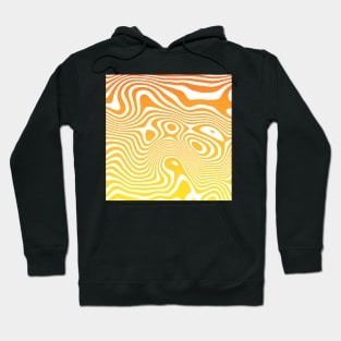 Yellow Orange Abstract Strips Art Hoodie